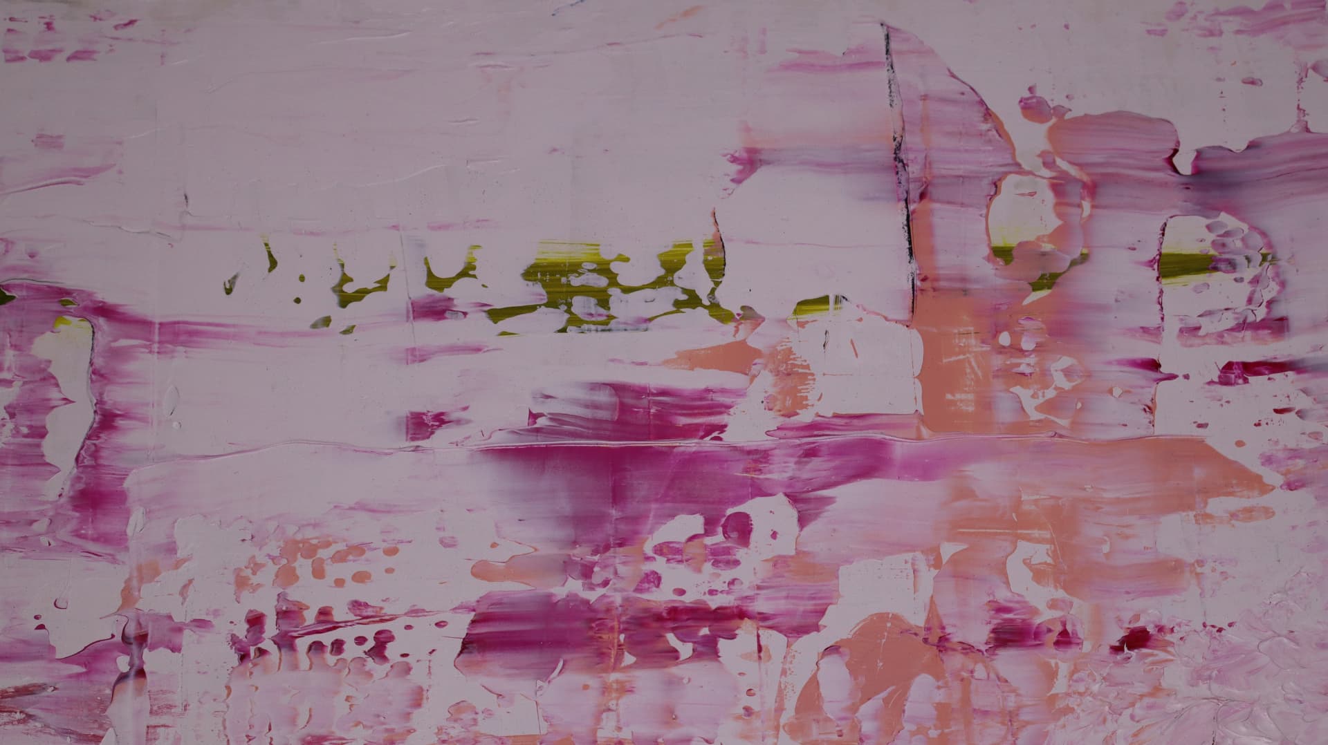Blanche — close-up detail showing soft pink fields and green accents