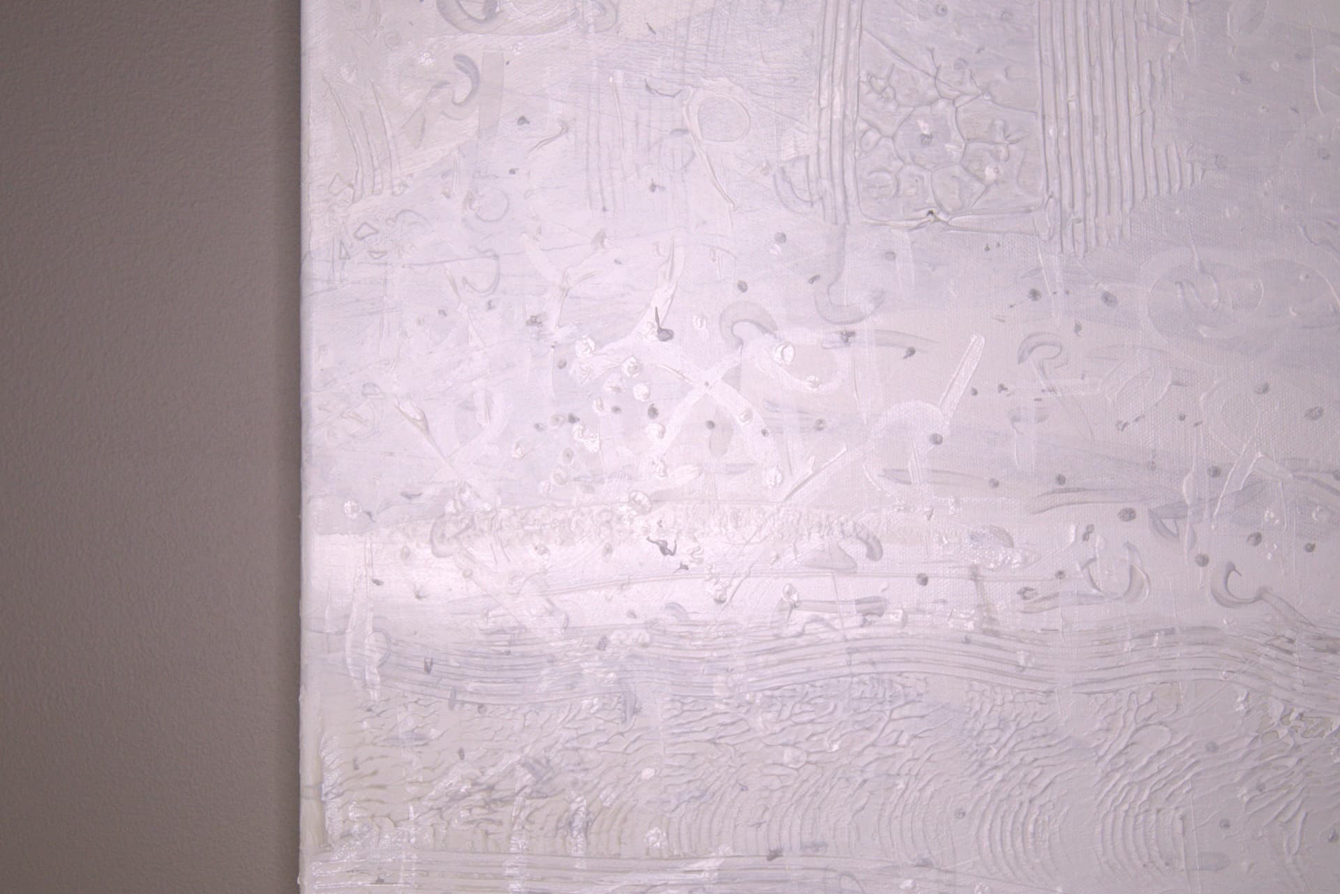 Rabbit — close-up detail of built-up white texture, subtle marks, and layered surface